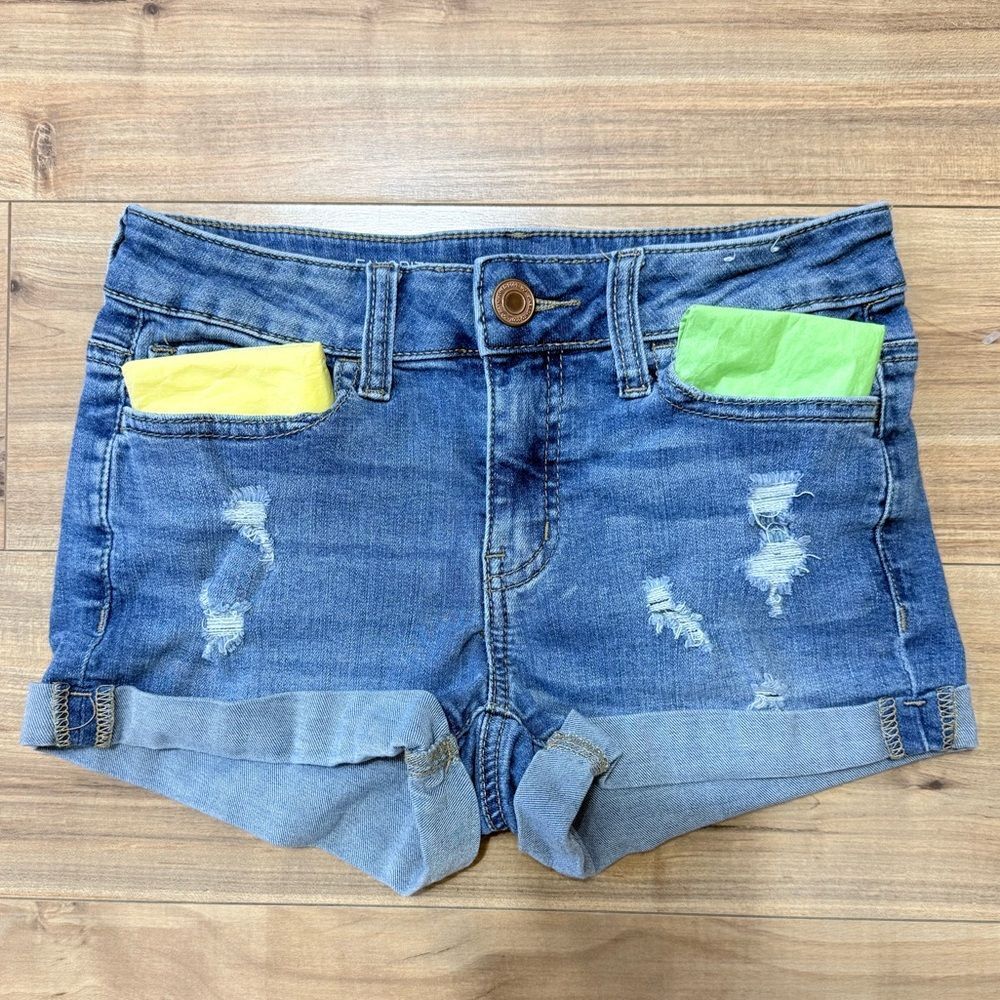 SO Blue Distressed‎ Jean Shorts